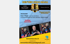 Affiche Krav Maga saison 2024/2025