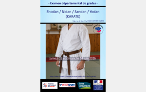 Grades - Examen départemental 1er au 4ème dan