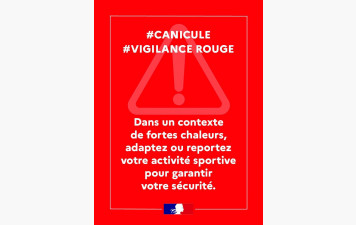 Alerte canicule rouge - cours annulés les 22, 23 et 24 juin 2026