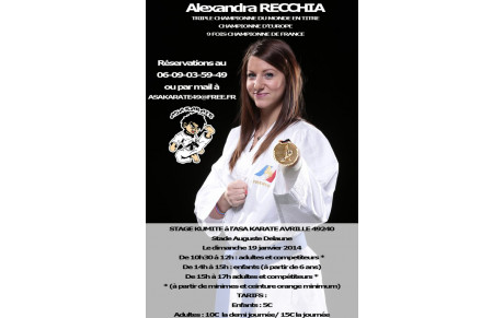 Stage kumité : Alexandra RECCHIA, CN 2ème dan