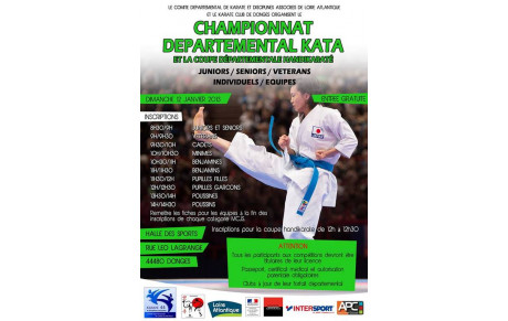 Championnat départemental kata - Dimanche 12 janvier