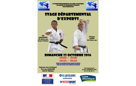 Stage experts départementaux - 23 octobre 2016