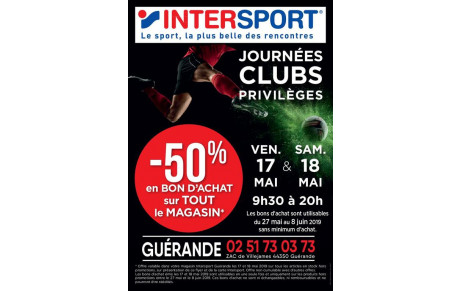Journées privilèges INTERSPORT GUERANDE