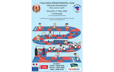 Inscription pour le challenge départemental - parcours pédagogique karaté