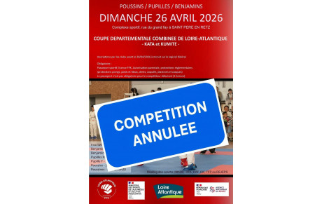 Annulation de la coupe départementale combinée (26/04/2026)